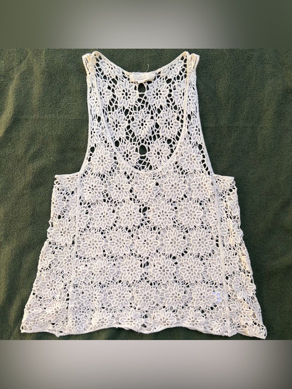 Cream Crochet Tank top